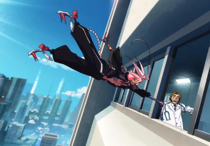 Official action still from Cyberpunk: Edgerunners 2